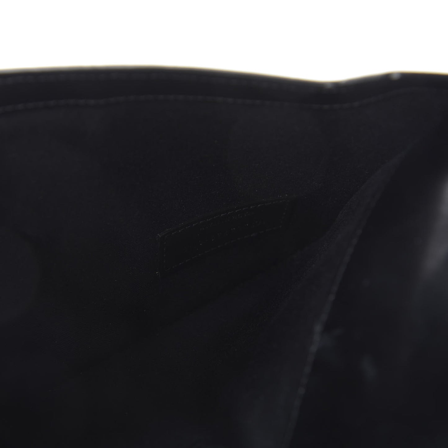 Smooth Shiny Calfskin Monogram Uptown Pouch Black