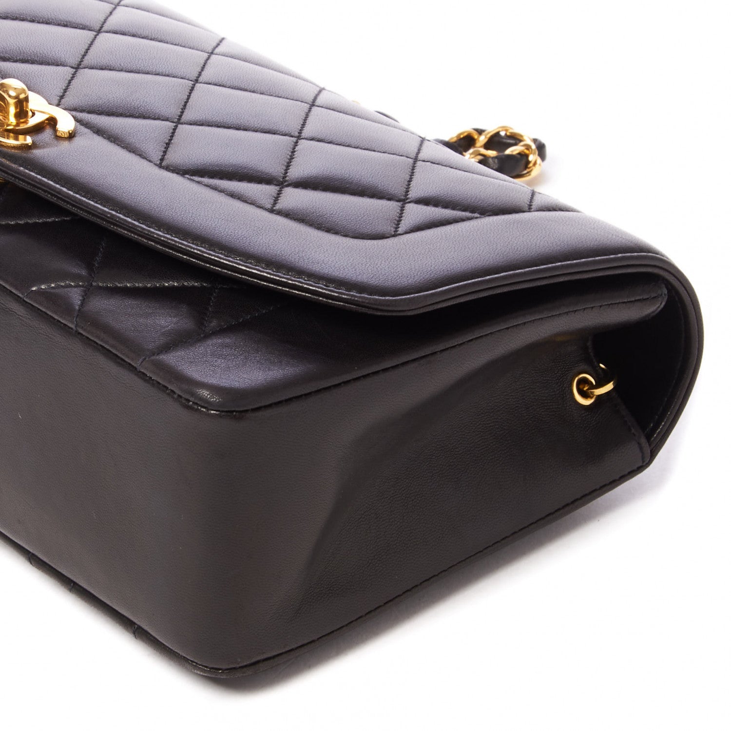 Chanel Lambskin Quilted Medium Single Flap Black 8 of 10