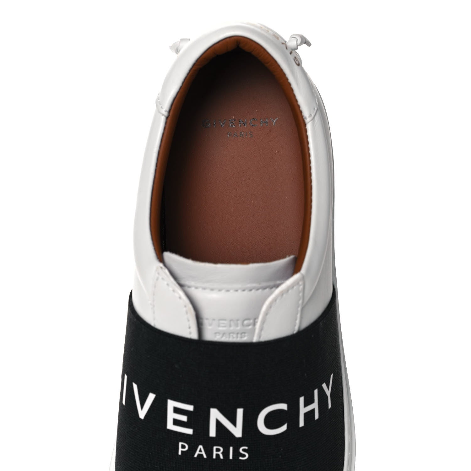 Givenchy Calfskin Band Logo Womens Urban Street Sneakers 38.5 White Black 8 of 10