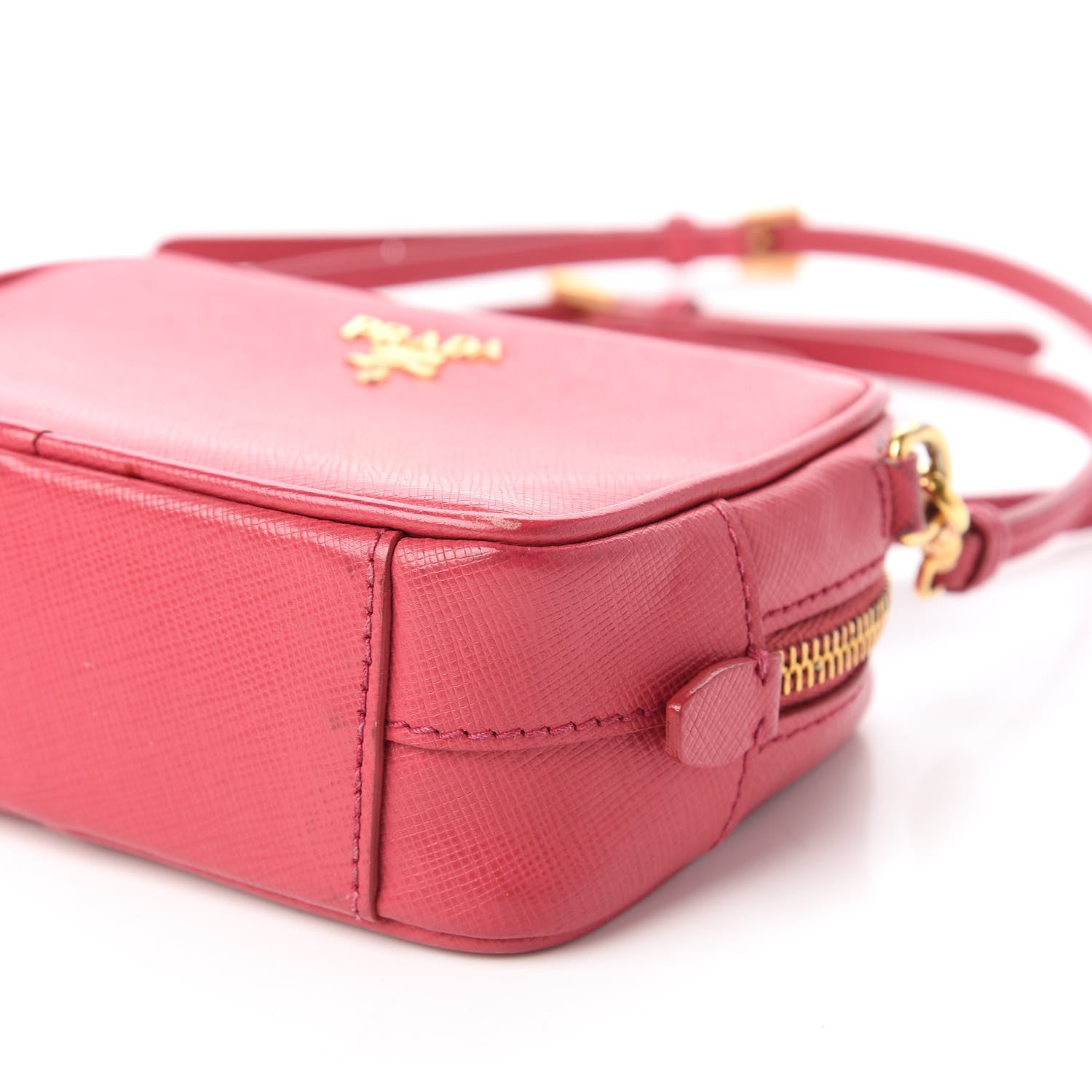 Prada Saffiano Mini Camera Crossbody Bag Peonia 6 of 13