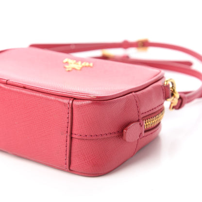 Prada Saffiano Mini Camera Crossbody Bag Peonia 6 of 13