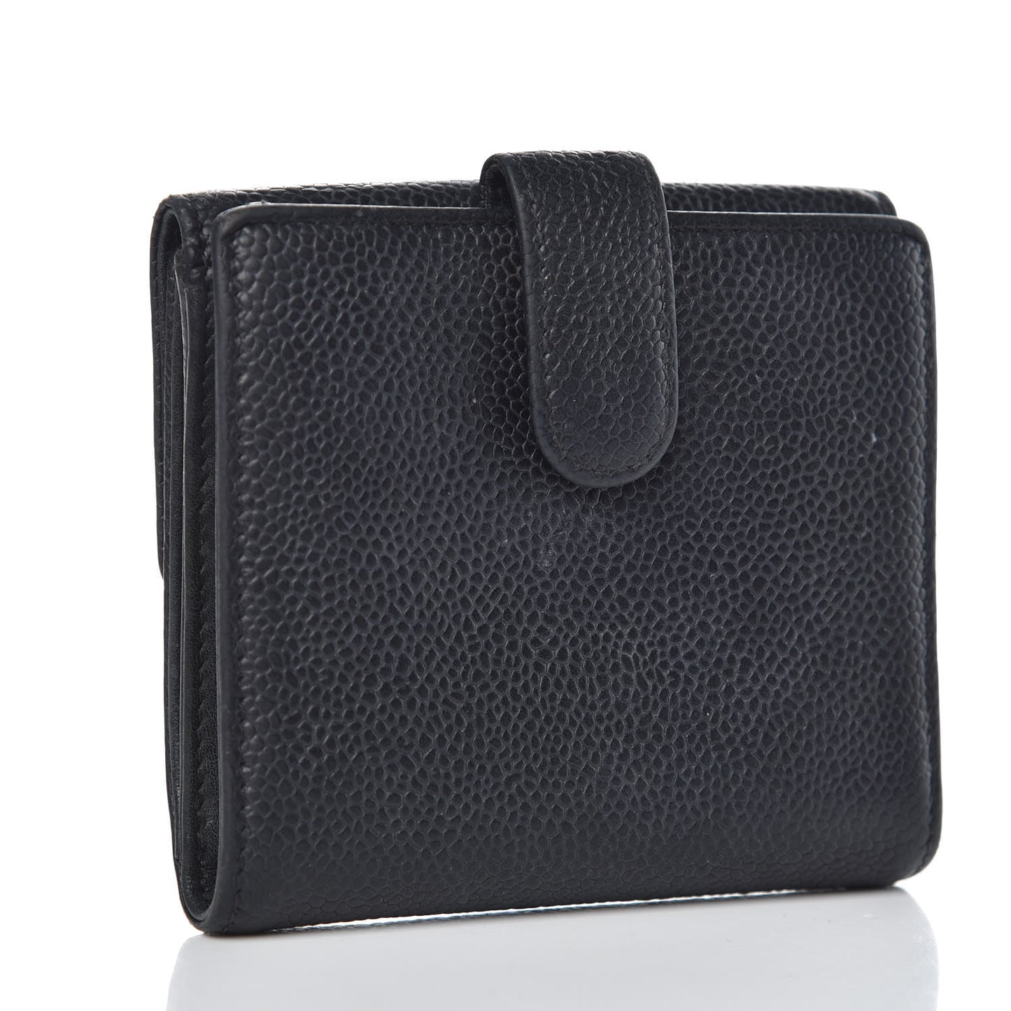 Caviar Timeless CC Compact French Wallet Black