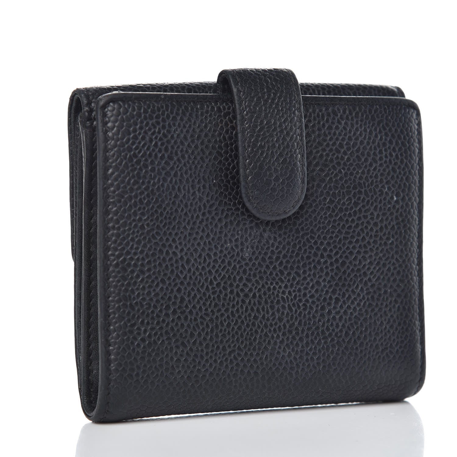 Chanel Caviar Timeless CC Compact French Wallet Black 3 of 14