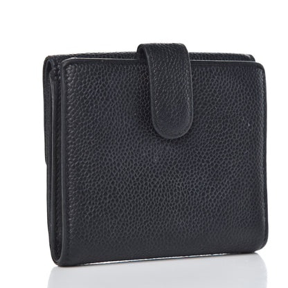 Chanel Caviar Timeless CC Compact French Wallet Black 3 of 14