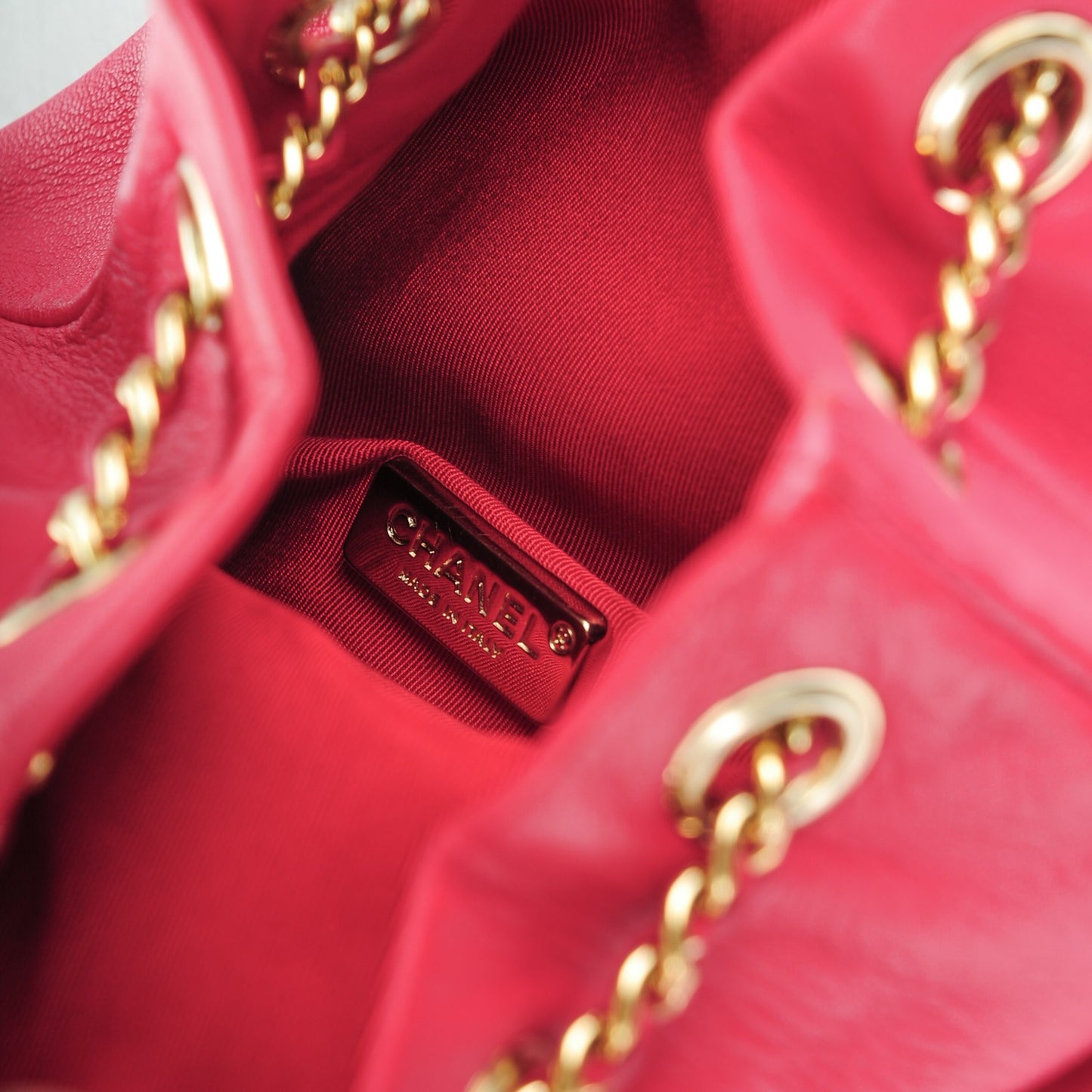 Lambskin Quilted Small in Seoul Backpack Dark Pink