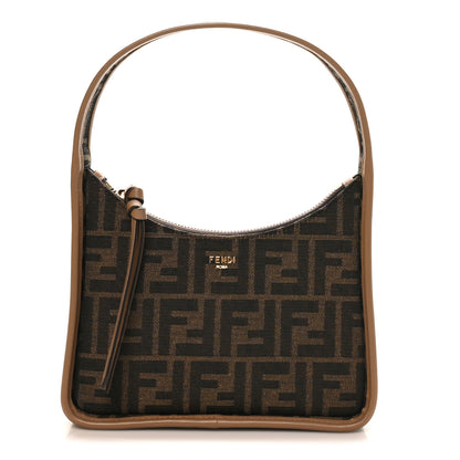 Fendi Fabric Jacquard Vitello Grace FF 1974 Mini Fendessence Shoulder Bag Tobacco Moro Ebano 1 of 11