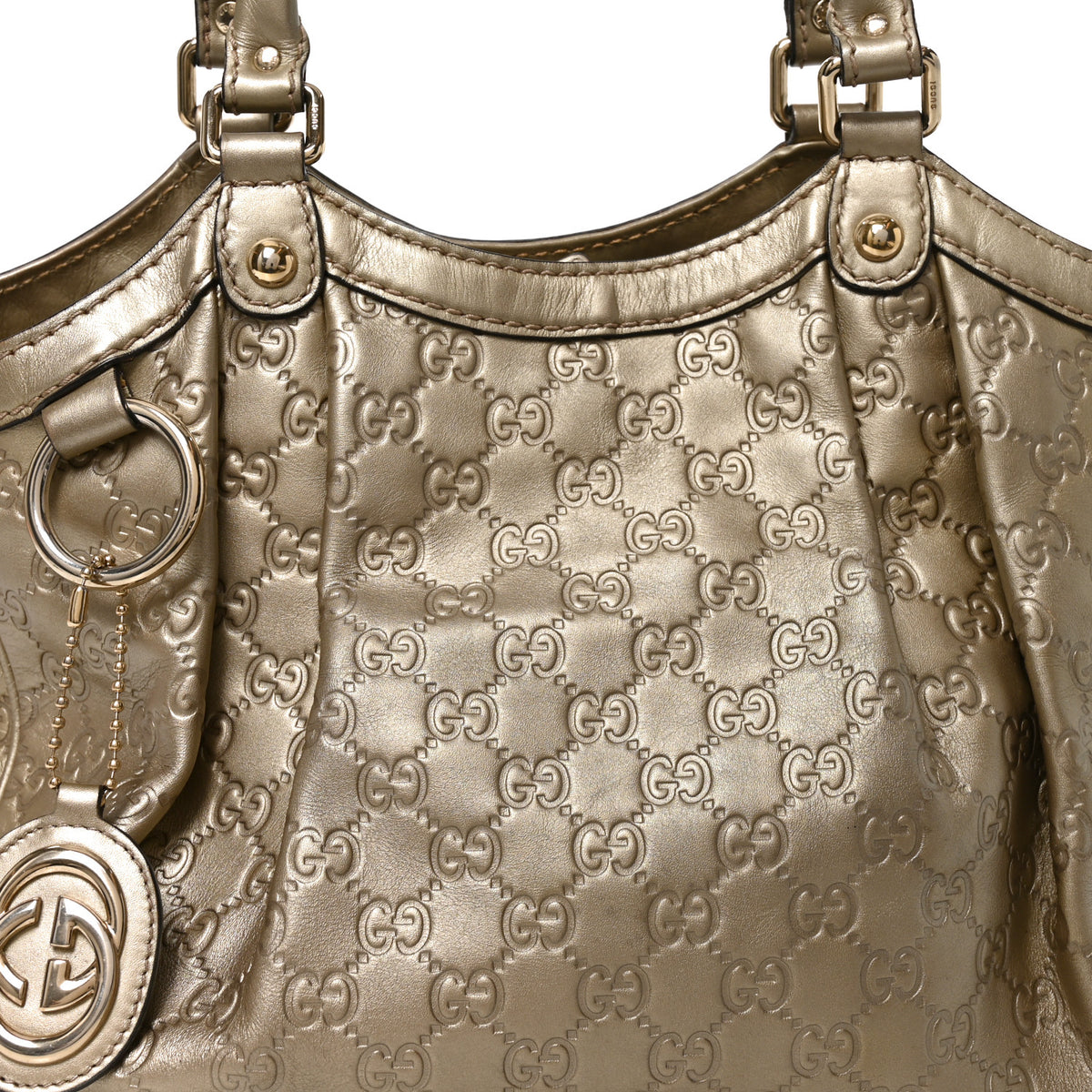 Guccissima Medium Sukey Tote Champagne