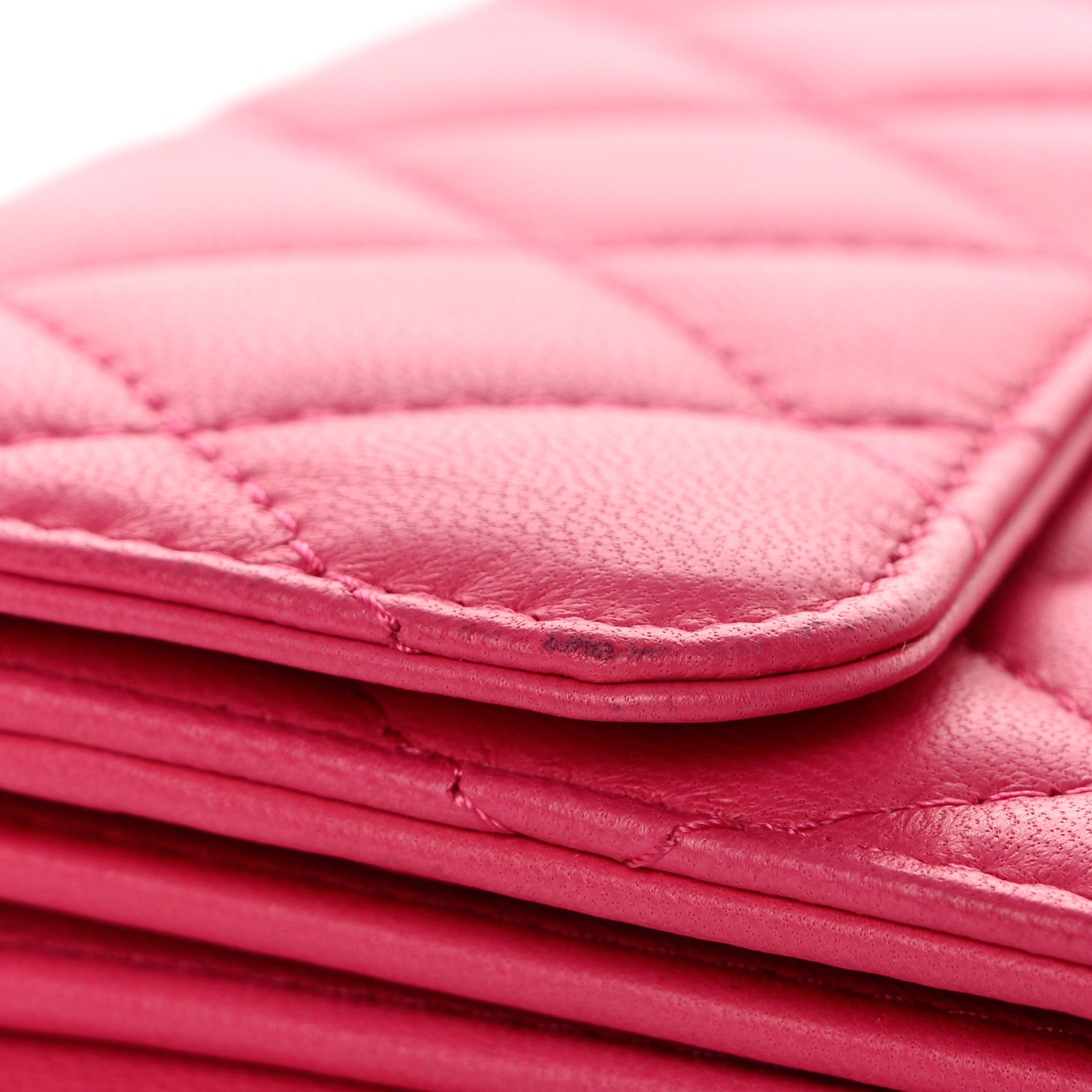 Chanel Lambskin Quilted Large Flap Wallet Pink 10 of 11