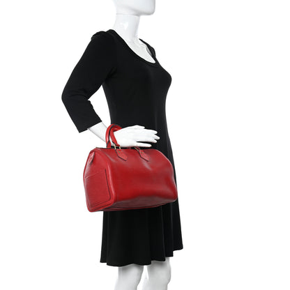 Louis Vuitton Epi Speedy 25 Castillan Red 2 of 12