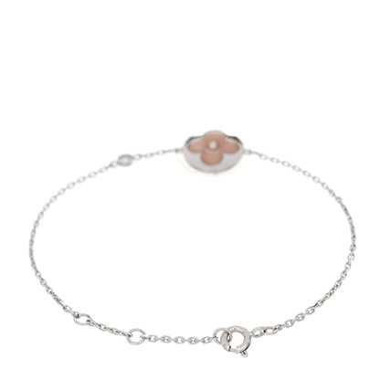 Louis Vuitton 18K White Gold Diamond Pink Opal Color Blossom BB Sun Bracelet 2 of 4