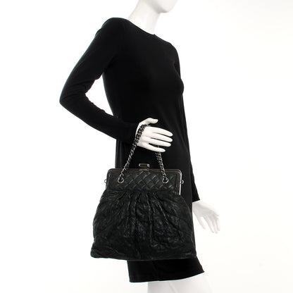 Chanel Iridescent Calfskin Chic Quilt Frame Tote Black 3 of 8