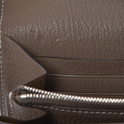 Hermes Chevre Mysore Kelly Longue Wallet Etoupe 8 of 10