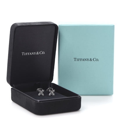 Tiffany Platinum Diamond .70ct Victoria Earrings 5 of 5