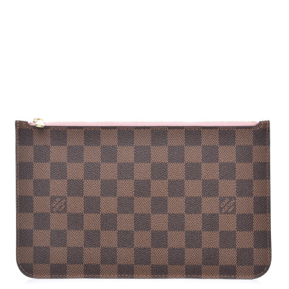 Louis Vuitton Damier Ebene Neverfull MM GM Pochette Rose Ballerine 1 of 8