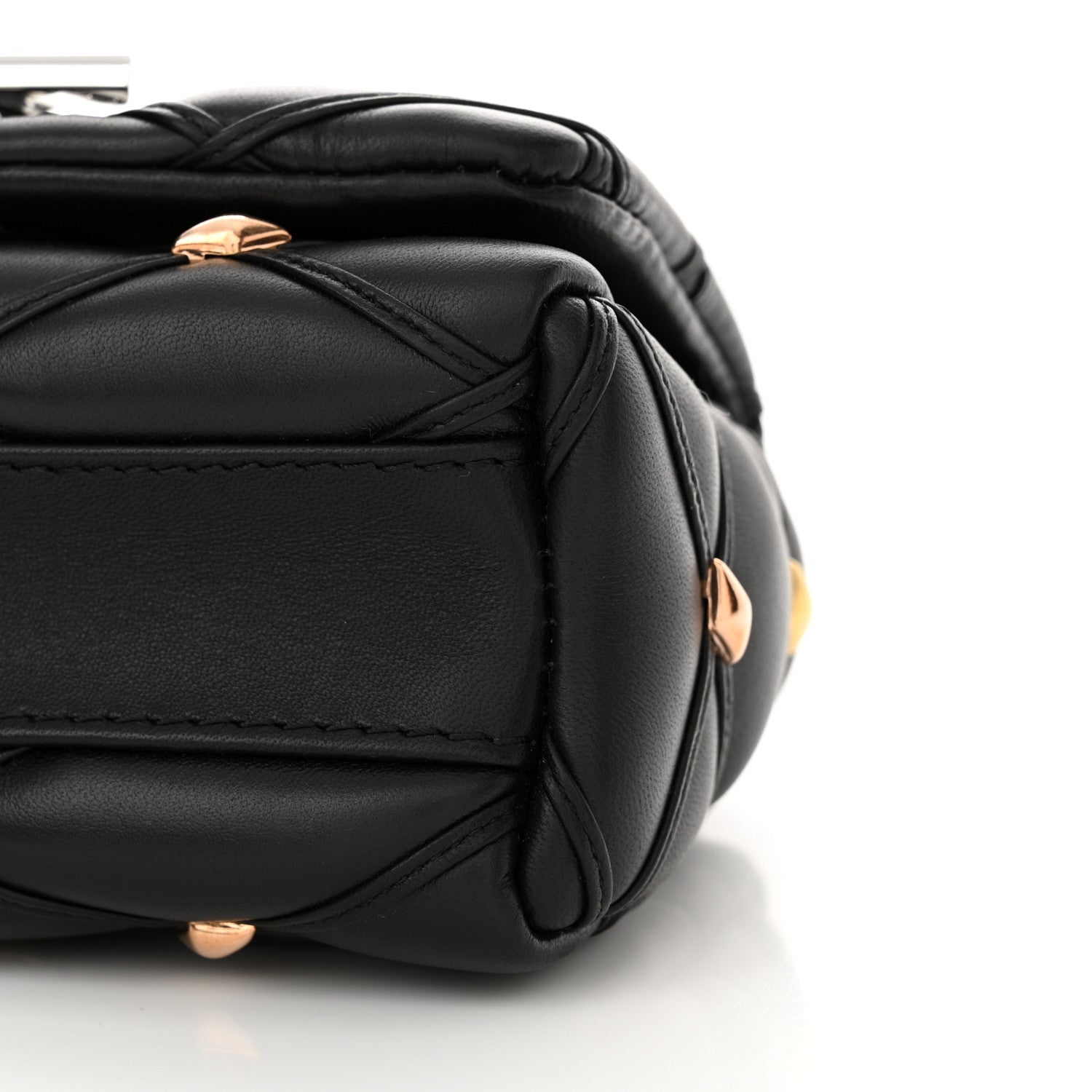 Louis Vuitton Lambskin Malletage Studs Pico GO-14 Black 9 of 9