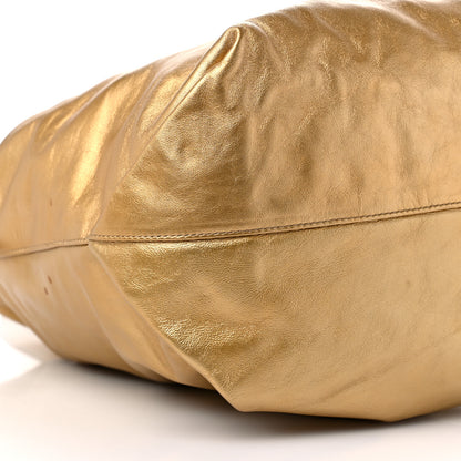 Saint Laurent Lambskin Teddy Drawstring Bag Gold 8 of 11