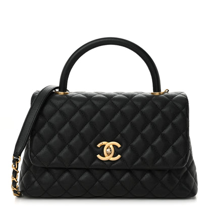 Chanel Caviar Quilted Small Coco Handle Flap Black 1 of 10