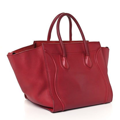 Celine Baby Grained Calfskin Medium Phantom Luggage Red 3 of 11
