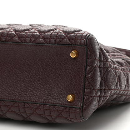 Christian Dior Grained Calfskin Cannage Large Lady Dior Burgundy 8 of 8