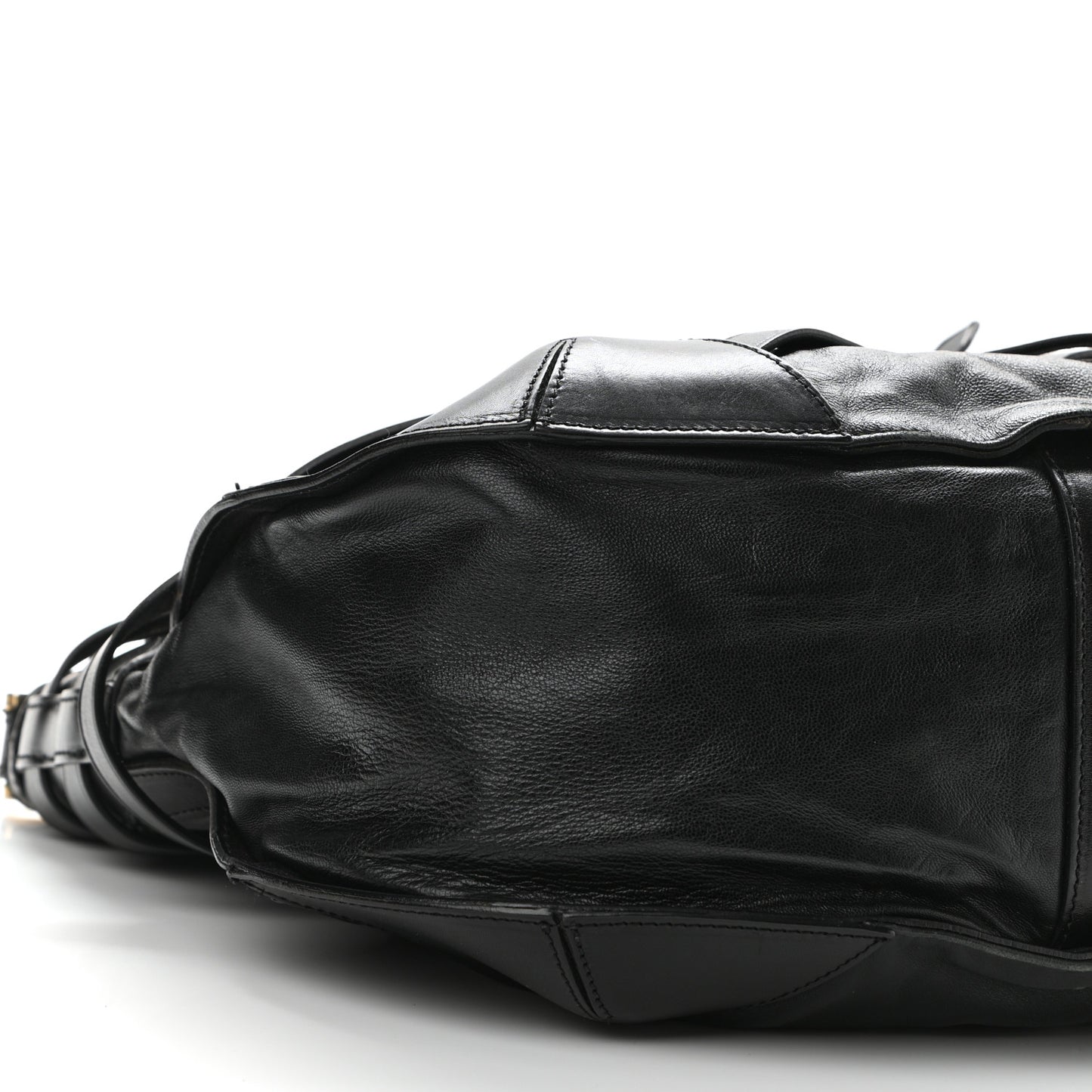 Lambskin Bridle Calfskin Small Dutton Hobo Black