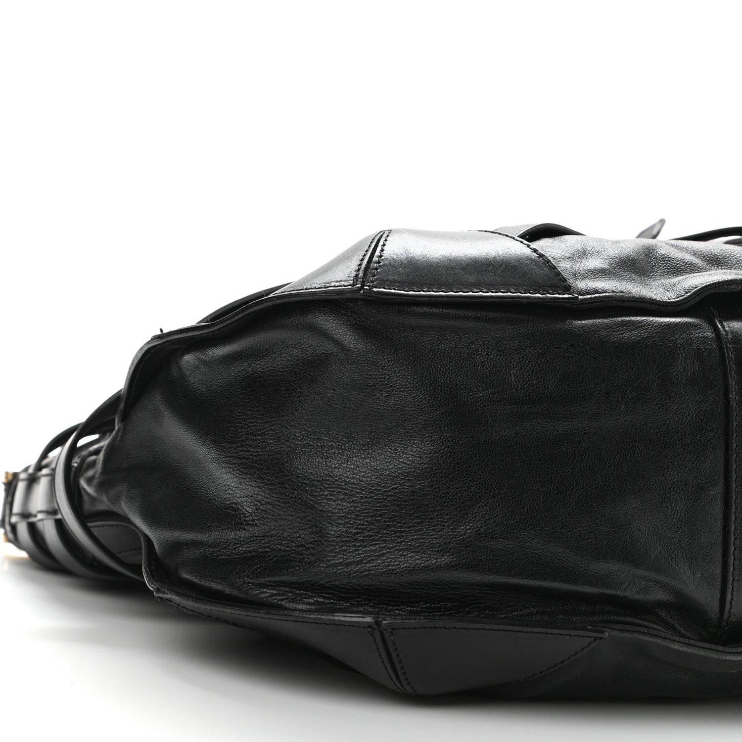 Burberry Lambskin Bridle Calfskin Small Dutton Hobo Black 8 of 14