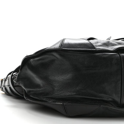 Burberry Lambskin Bridle Calfskin Small Dutton Hobo Black 8 of 14