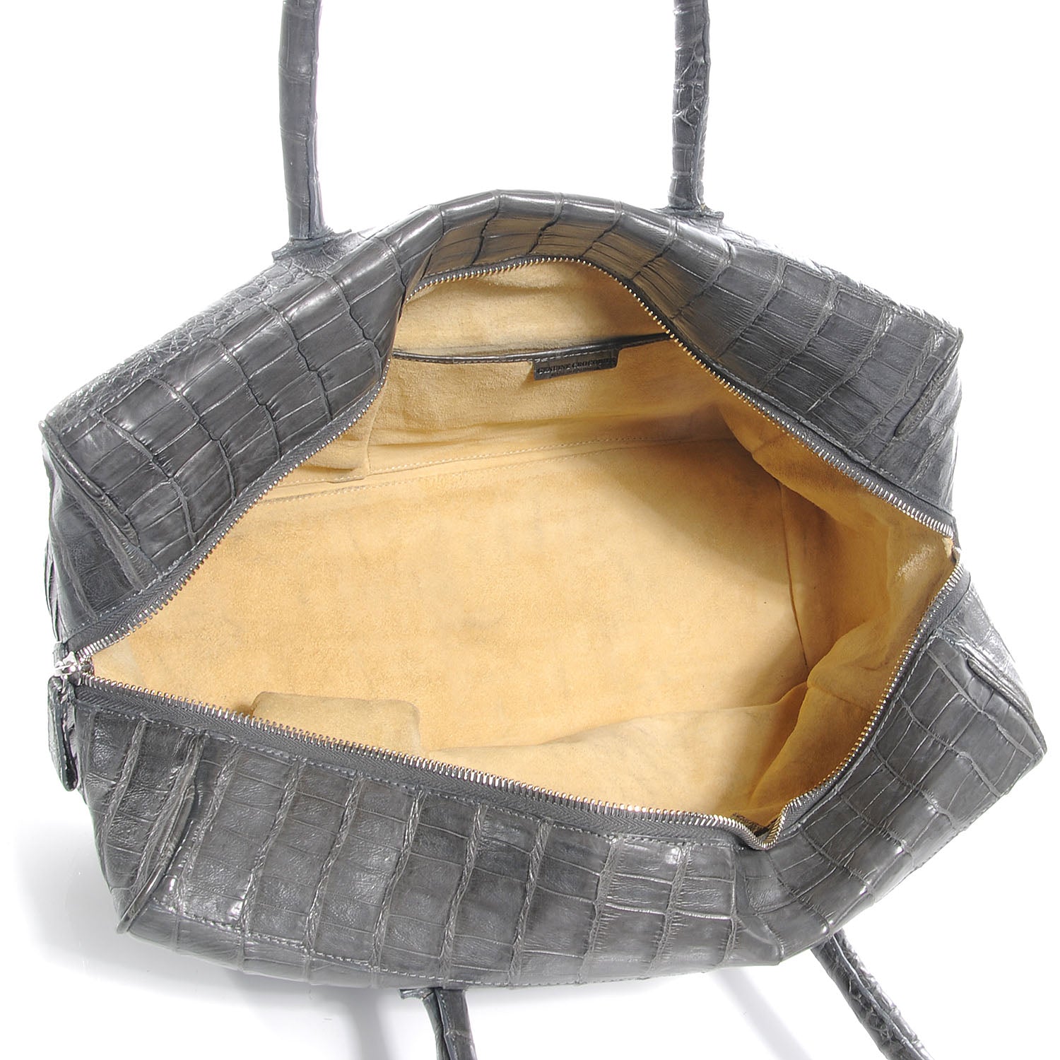 Nancy Gonzalez Crocodile Satchel Grey 5 of 8