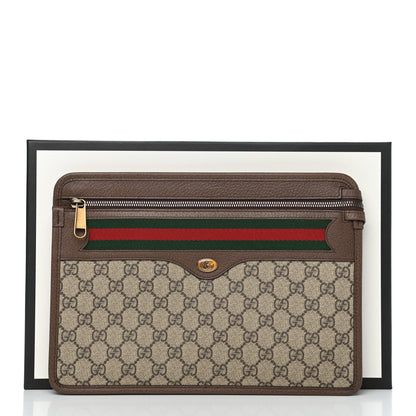 Gucci GG Supreme Monogram Web Small Ophidia Documents Holder Beige New Acero 7 of 7