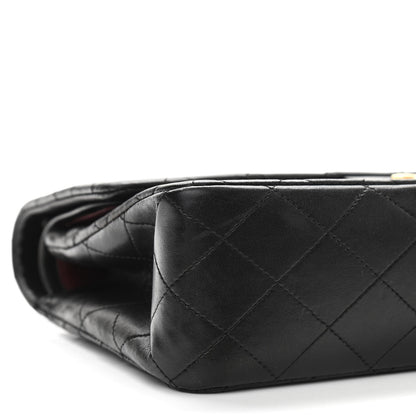 Chanel Lambskin Quilted Medium Double Flap Black 8 of 12