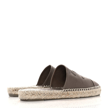 Chanel Calfskin CC Espadrille Mules 38 Dark Beige 4 of 10