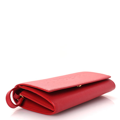 Burberry Grainy Calfskin Logo Henley Wallet On Chain Red 4 of 15