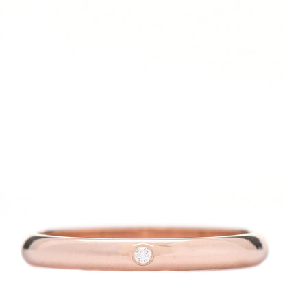 Cartier 18K Pink Gold Diamond 2.6mm 1895 Wedding Band Ring 55 7.25 1 of 6