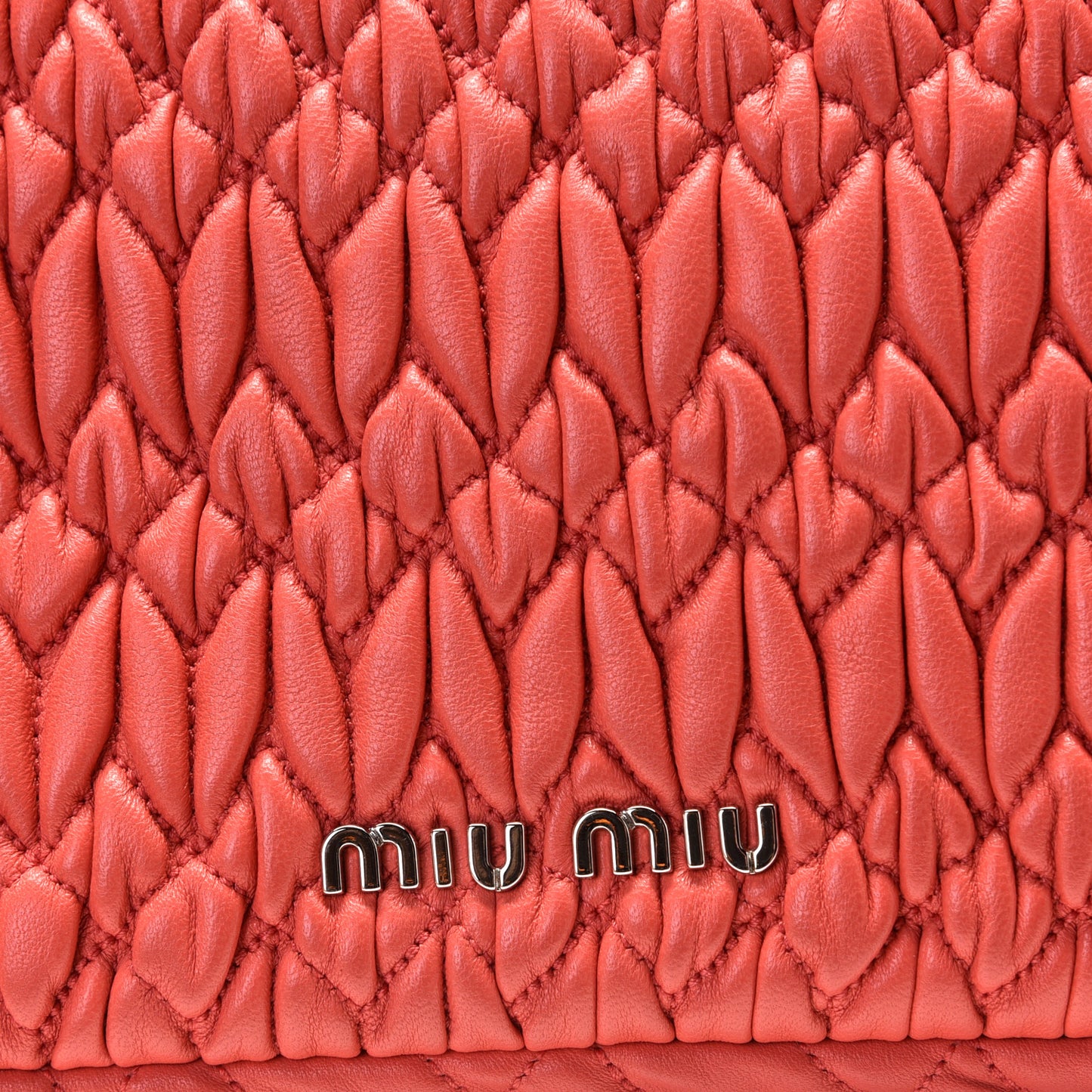 Nappa Matelasse Crystal Flap Clutch Lacca