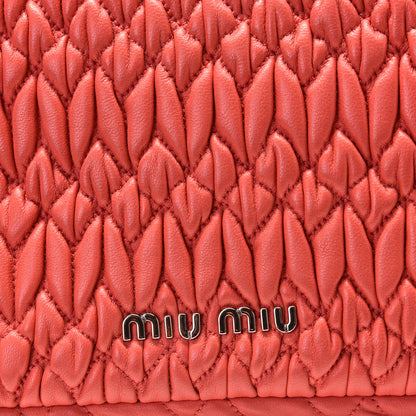 Miu Miu Nappa Matelasse Crystal Flap Clutch Lacca 9 of 9