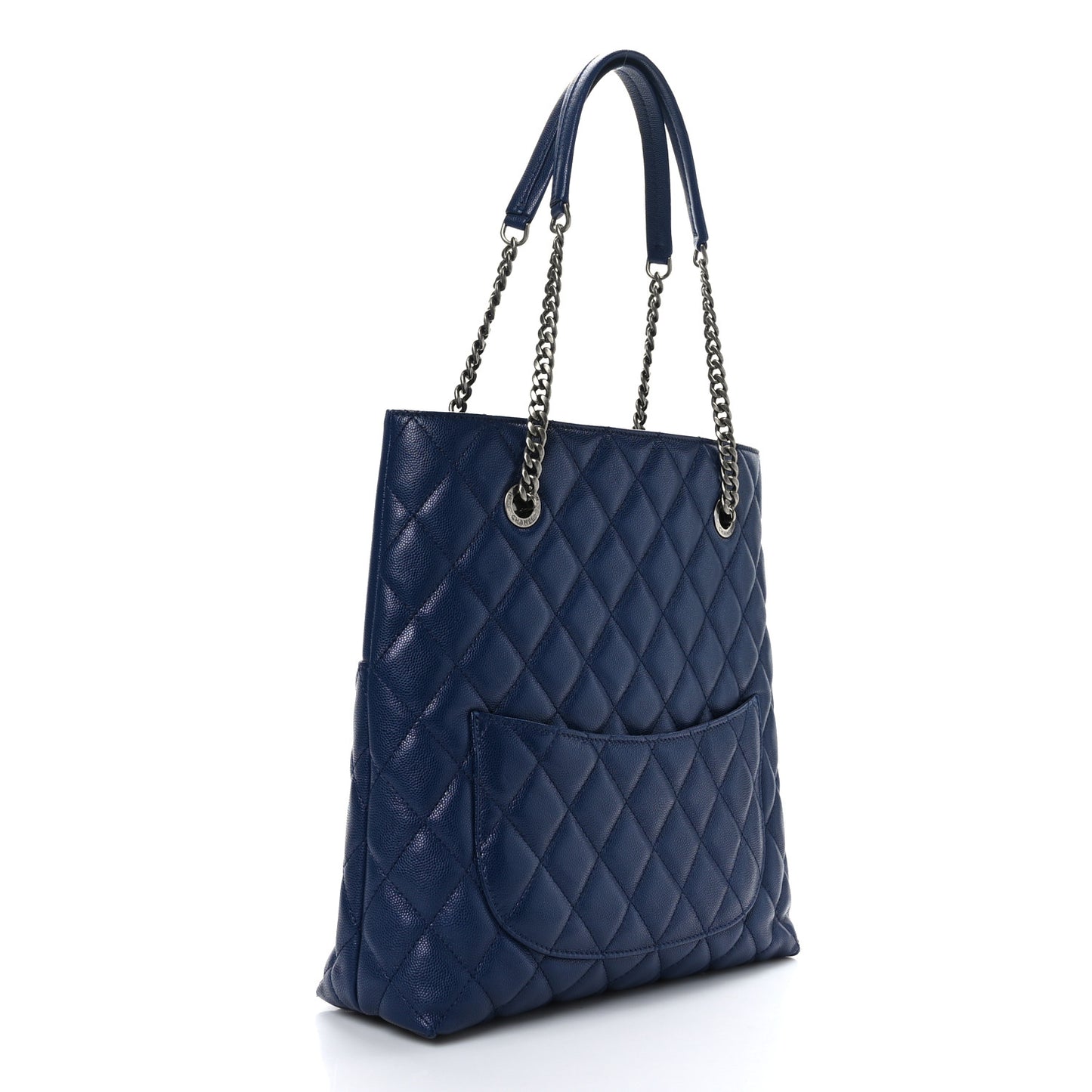 Caviar Quilted Small Urban Delight Tote Blue