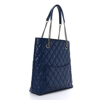 Chanel Caviar Quilted Small Urban Delight Tote Blue 3 of 9