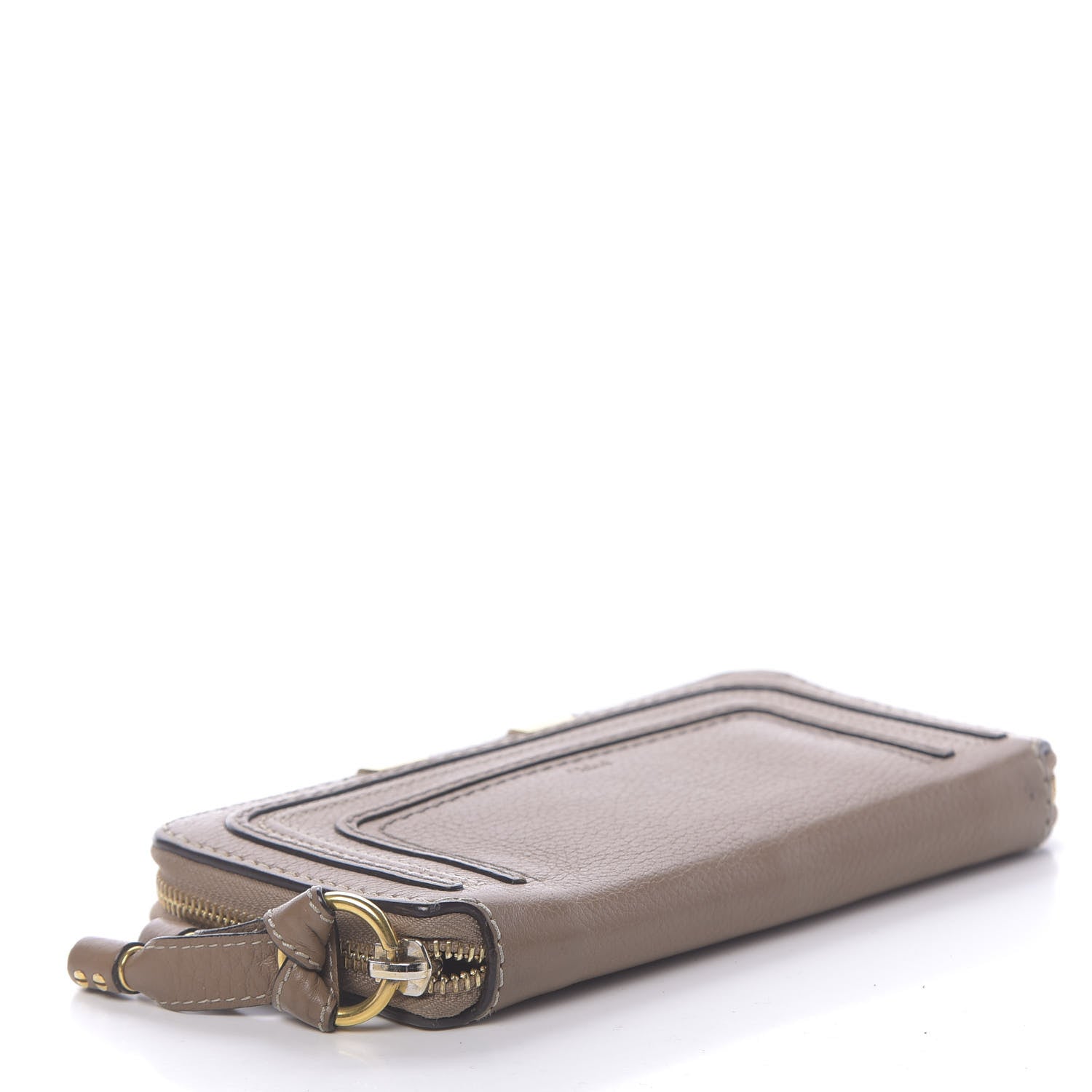 Chloe Grained Calfskin Marcie Long Zip Around Wallet Nut 4 of 9