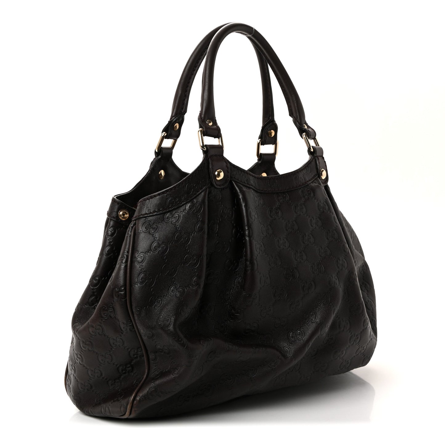 Guccissima Medium Sukey Tote Chocolate