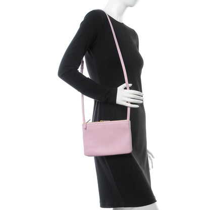 Celine Lambskin Small Trio Crossbody Bag Pink 2 of 12