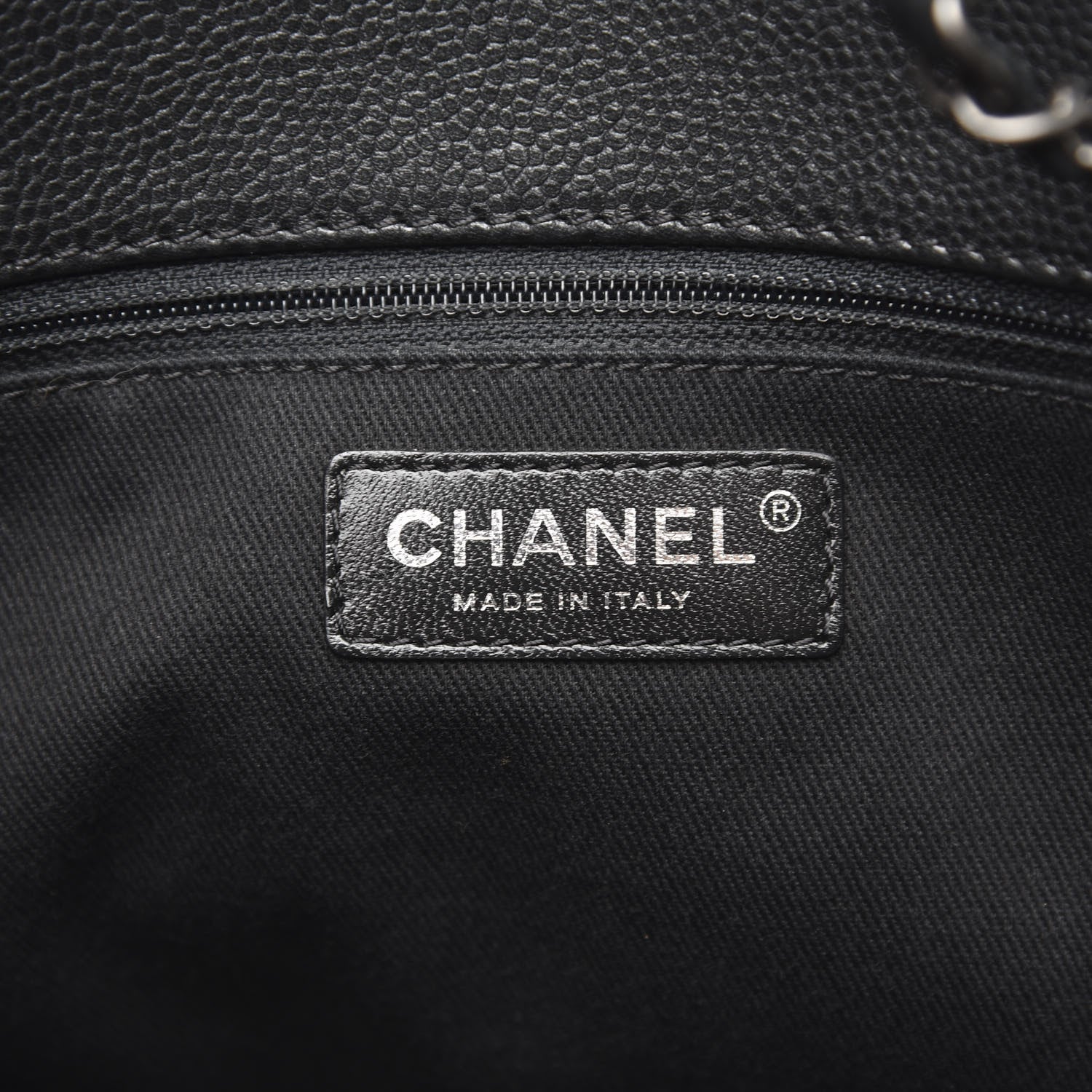 Chanel Metallic Grained Calfskin Woven Chain Large Shopping Bag Black 6 of 10