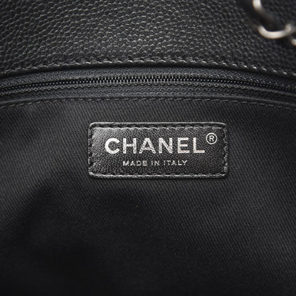 Chanel Metallic Grained Calfskin Woven Chain Large Shopping Bag Black 6 of 10