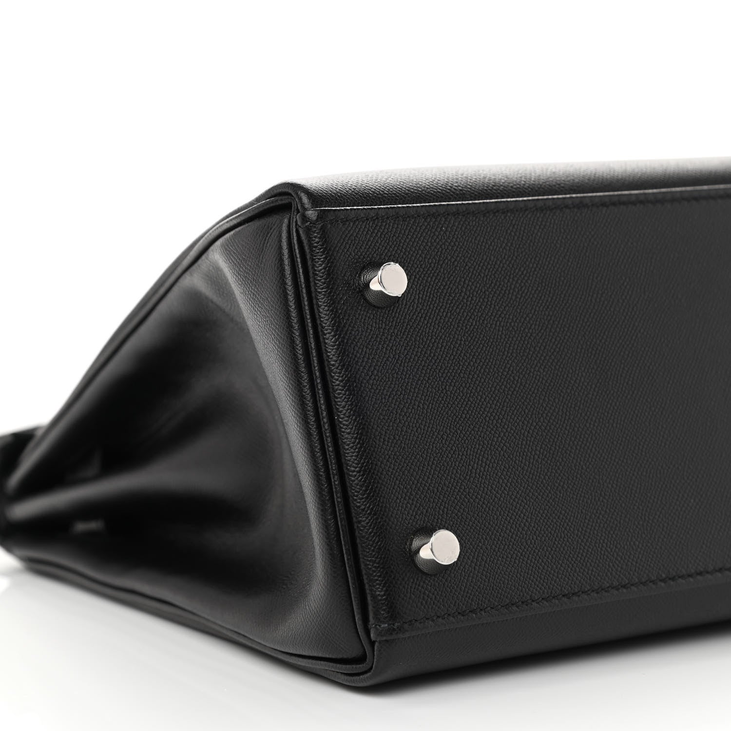 Hermes Madame Calfskin Kelly Retourne 28 Black 9 of 11