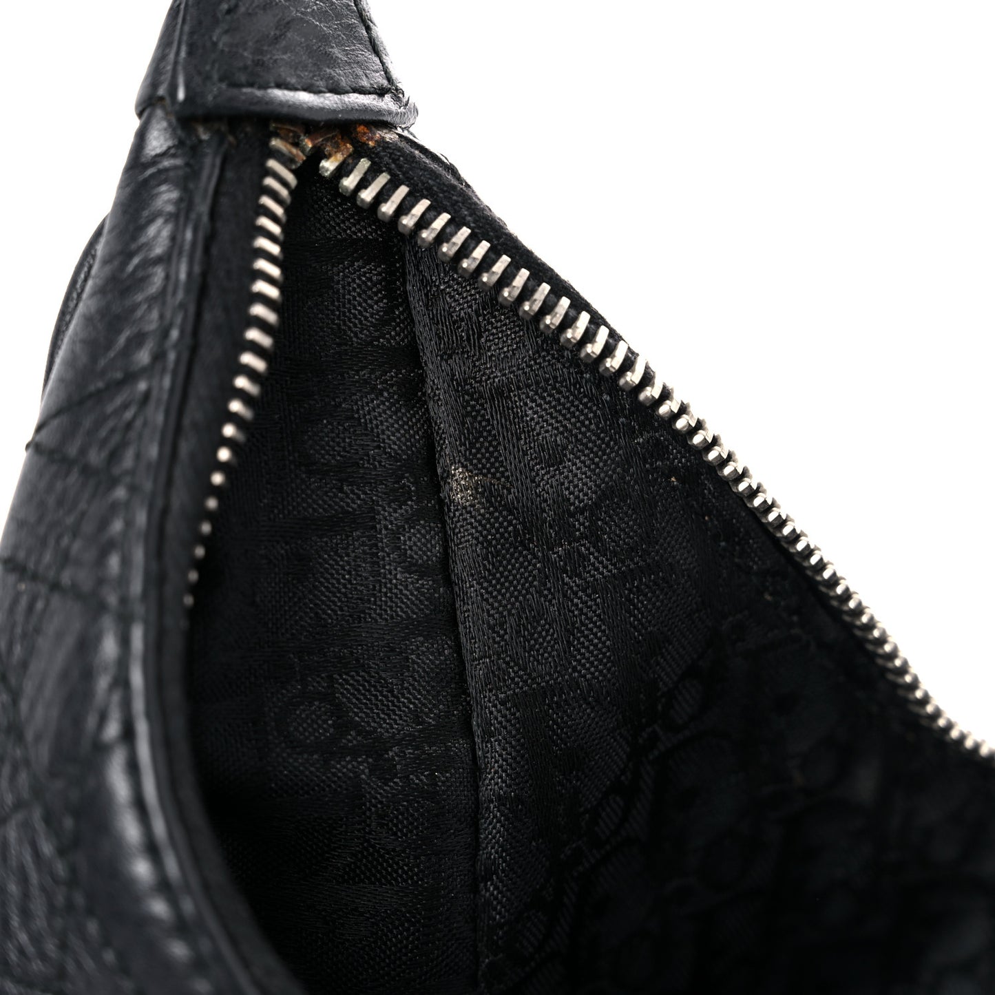 Grained Calfskin Cannage Hobo Black