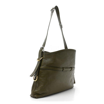 Givenchy Tumbled Calfskin Medium Voyou Bag Dark Green 3 of 13