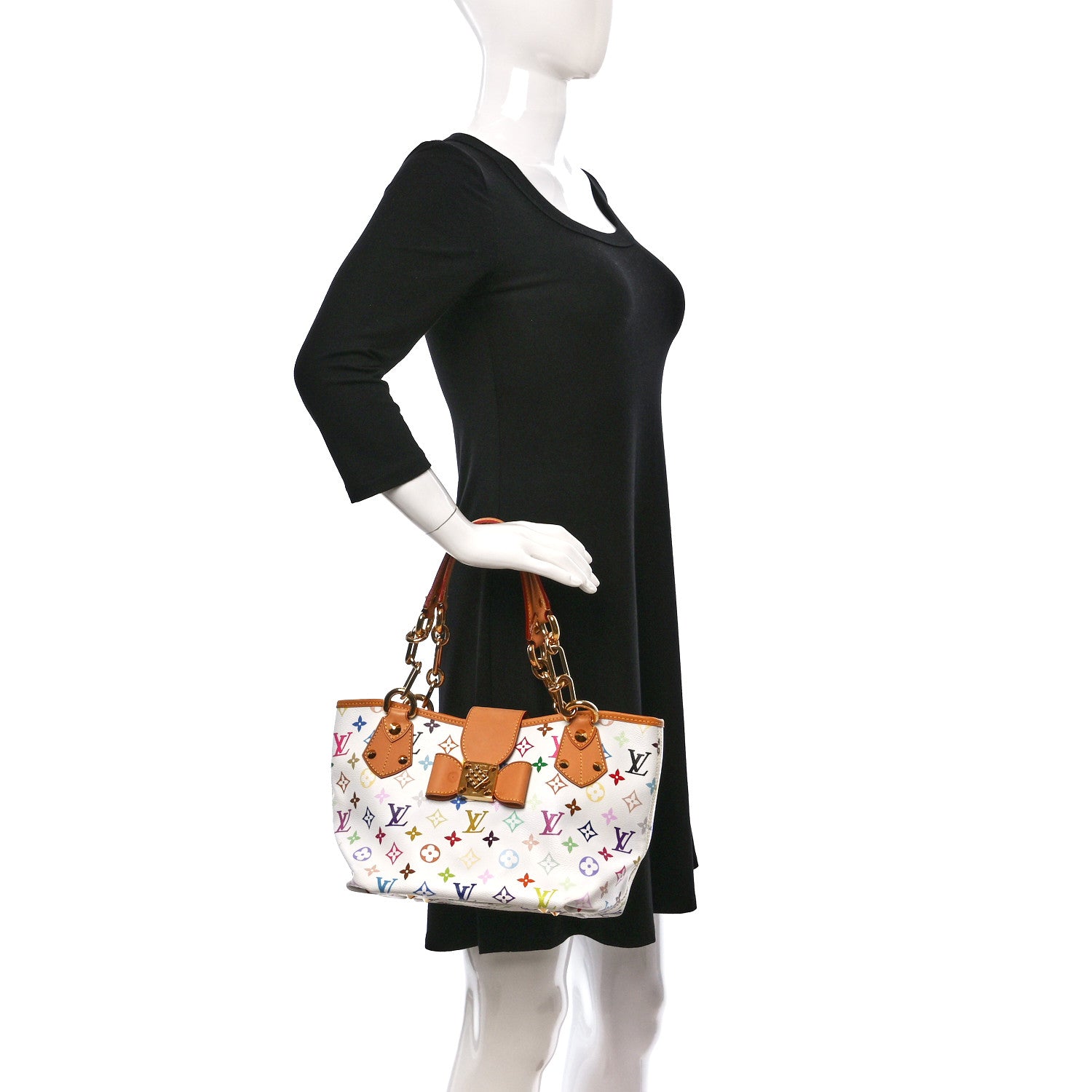 Louis Vuitton Monogram Multicolor Annie MM White 2 of 10