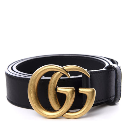 Gucci Calfskin Double G 30mm Belt 80 32 Black 1 of 5