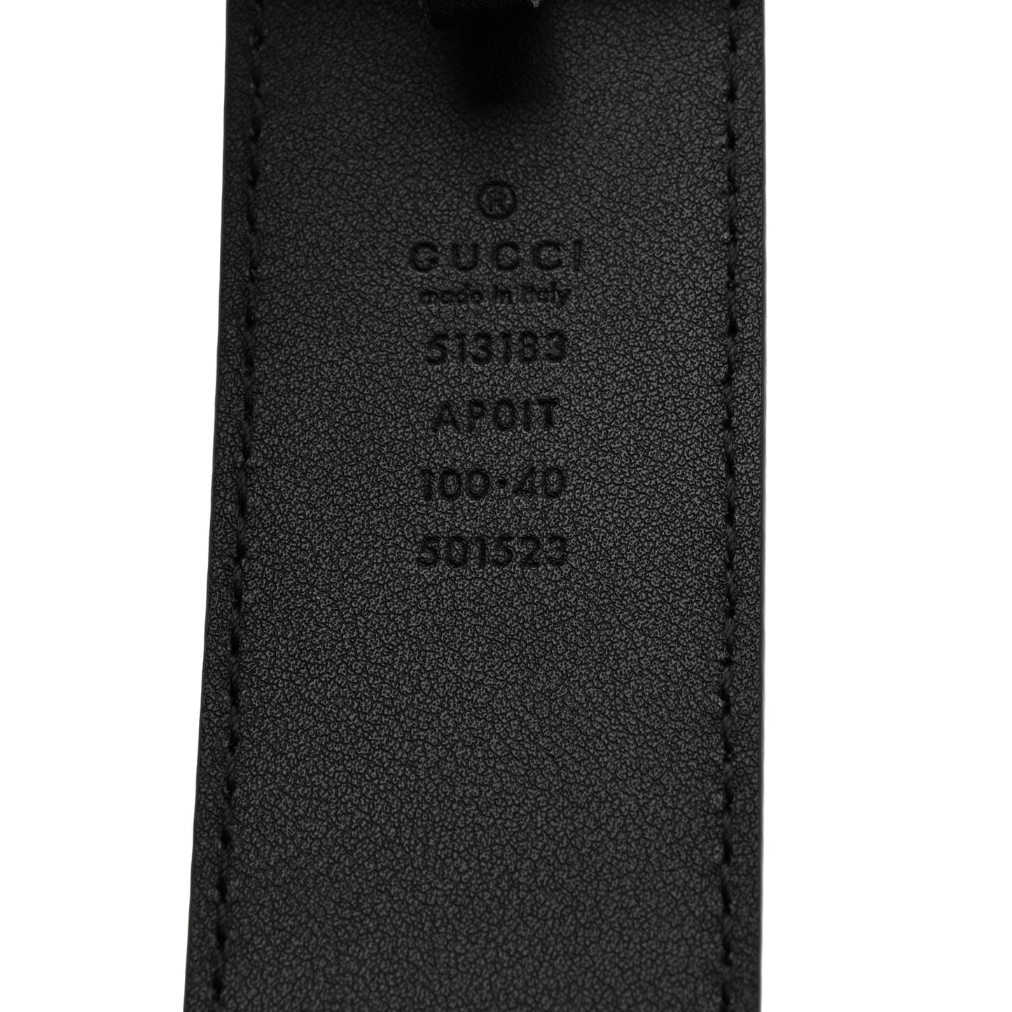 Calfskin Crystal Double G 40mm Belt 80/32 Black Multicolor