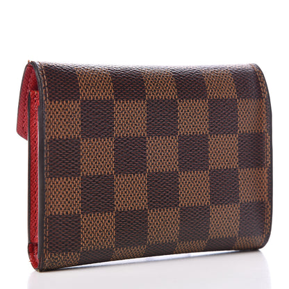Louis Vuitton Damier Ebene Victorine Wallet Red 3 of 7