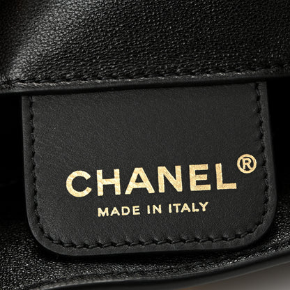 Chanel Shiny Lambskin Quilted Medium Hobo Black 14 of 21