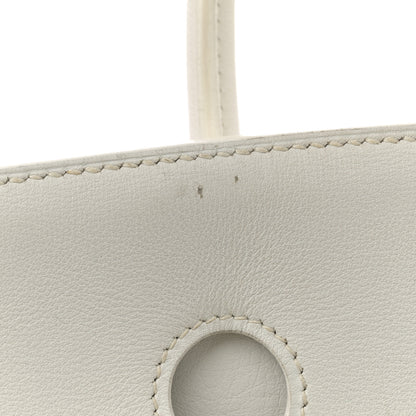 Hermes Swift Toile Birkin 35 White Vert Miliatire 11 of 20